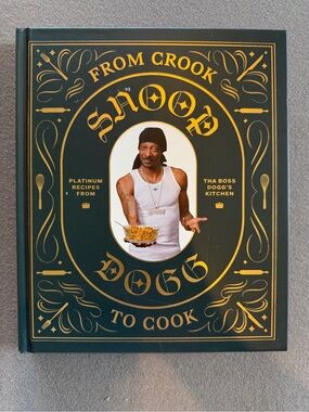NEW, From Crook to Cook by Snoop Dogg - Dark Green & Gold Hardcover Cookbook